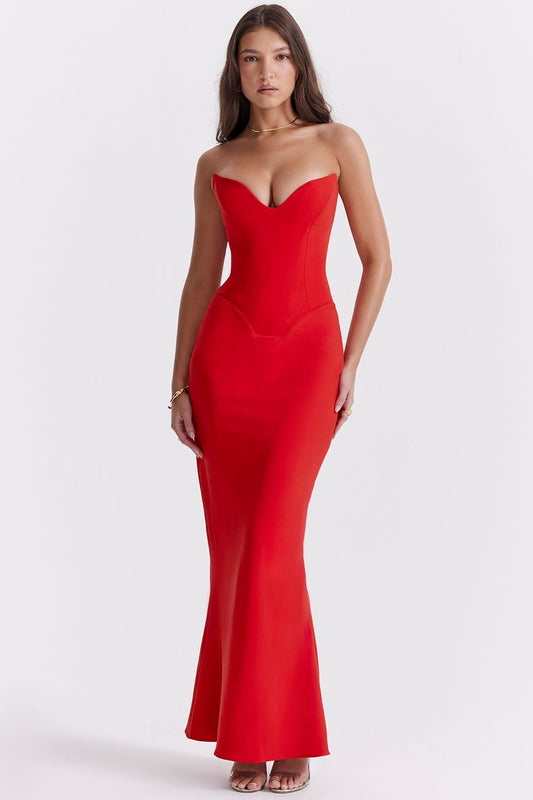 Clara | Dance of Light Satin Gown - Lora Toronto