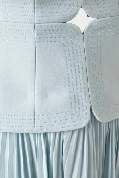 Clara | Off - Shoulder Pleated Maxi Dress - Lora Toronto
