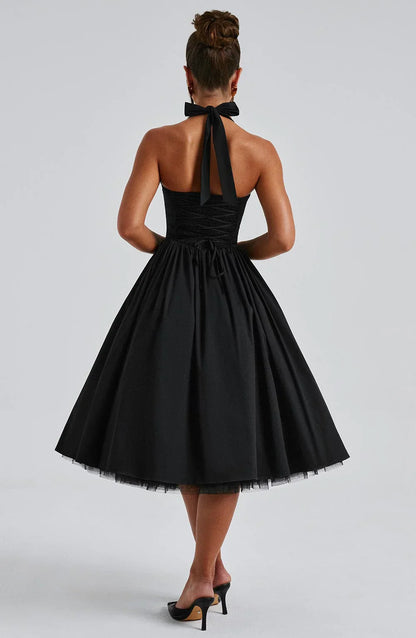 Cressida | Square Halter Midi Dress