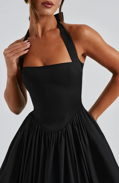 Cressida | Square Halter Midi Dress