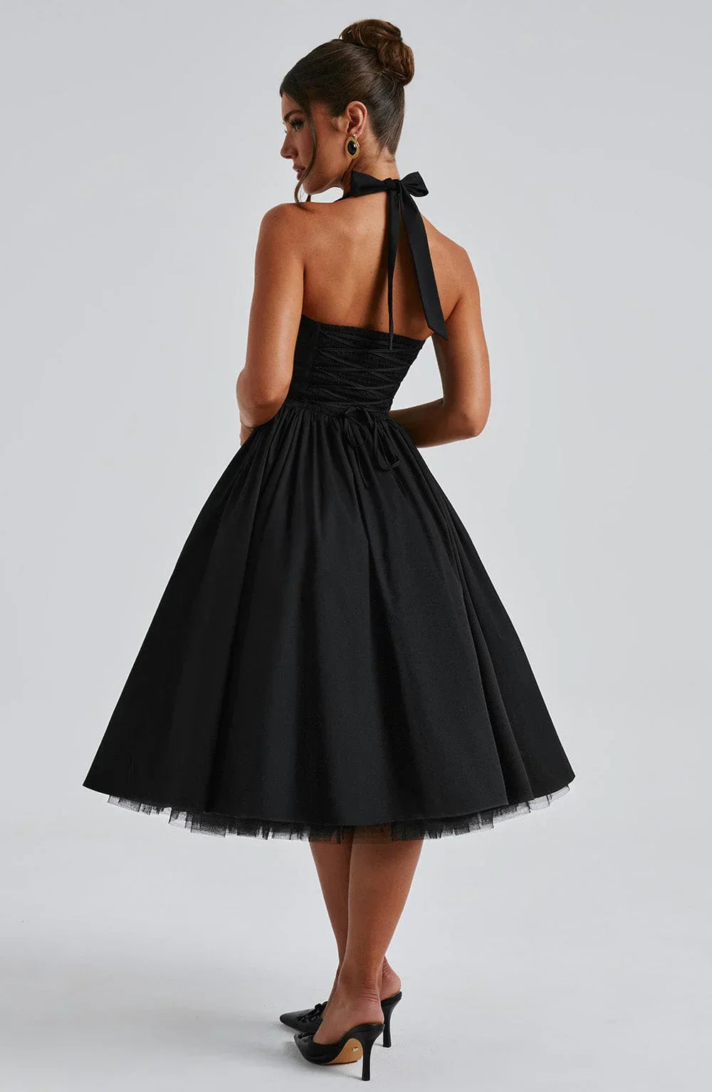 Cressida | Square Halter Midi Dress