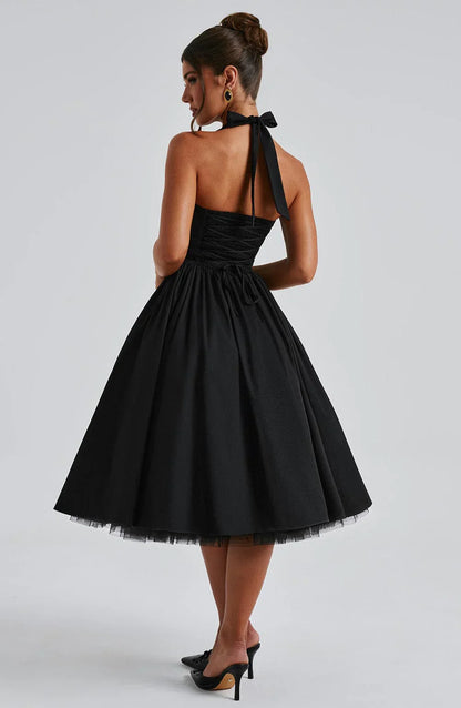 Cressida | Square Halter Midi Dress