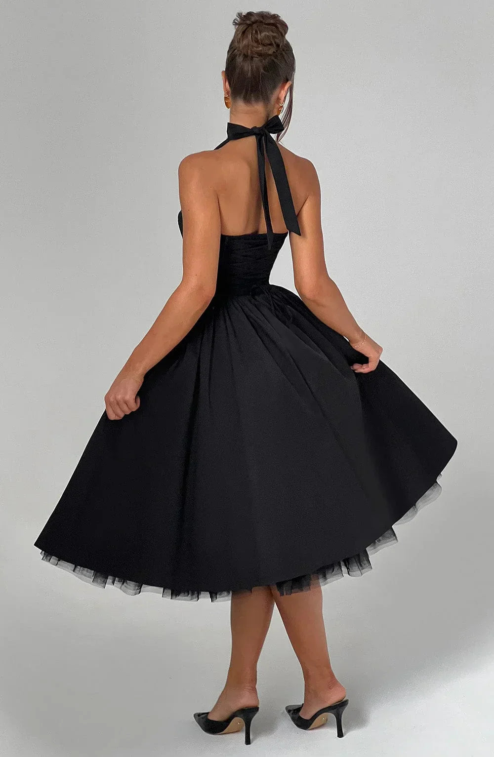 Cressida | Square Halter Midi Dress