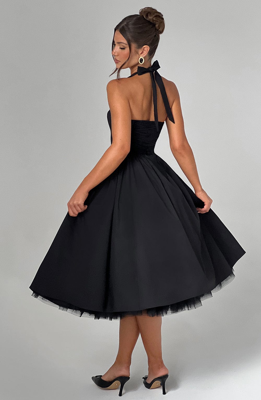 Cressida | Square Halter Midi Dress