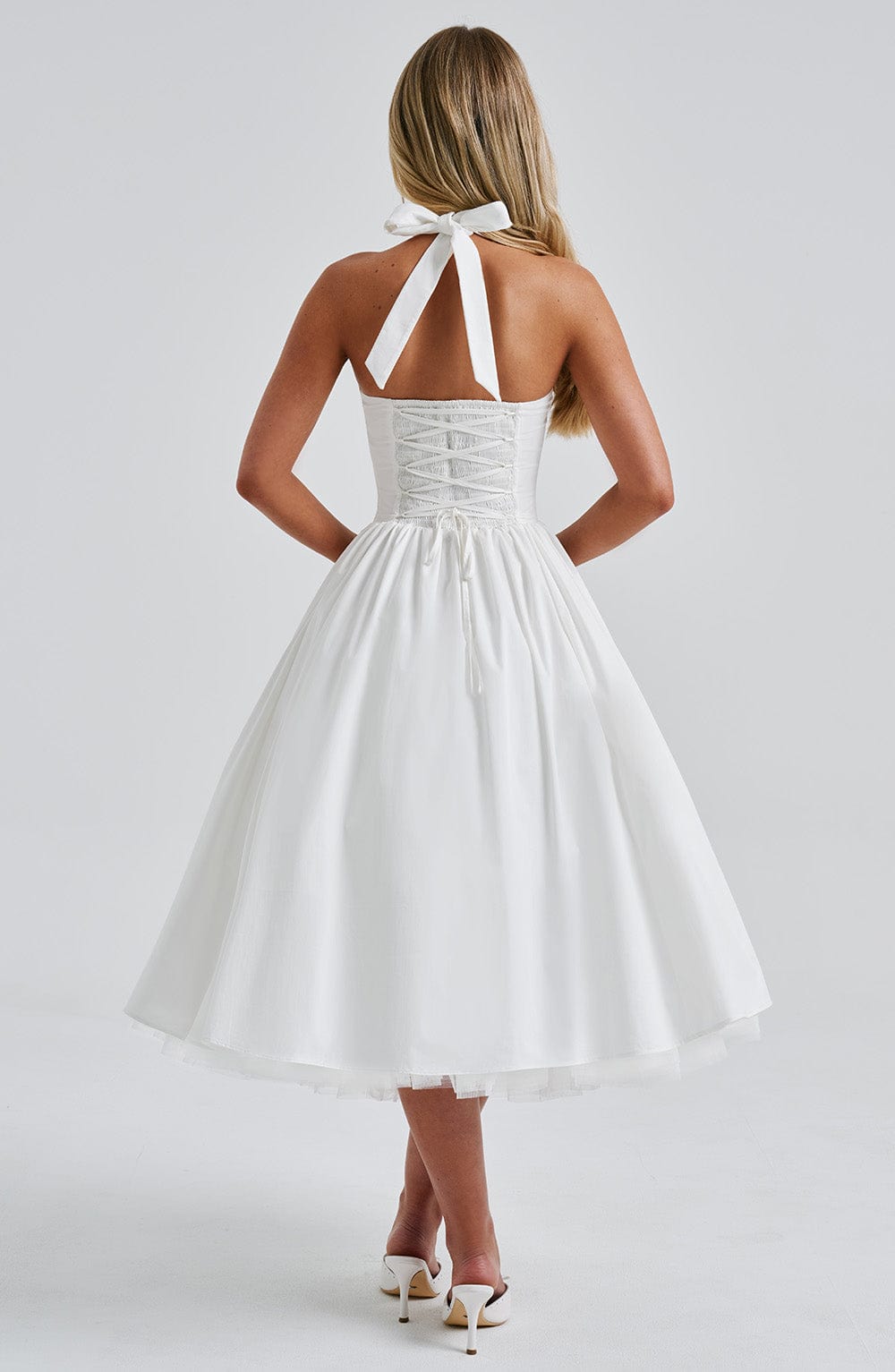 Cressida | Square Halter Midi Dress