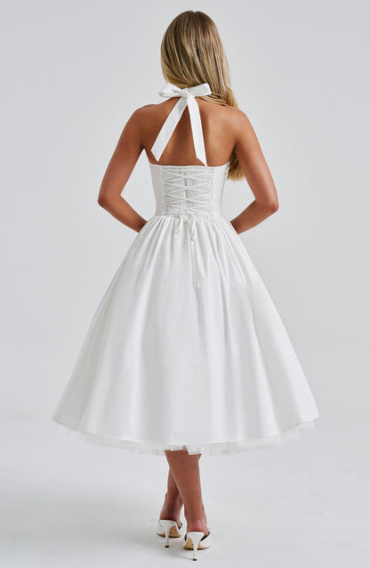 Cressida | Square Halter Midi Dress