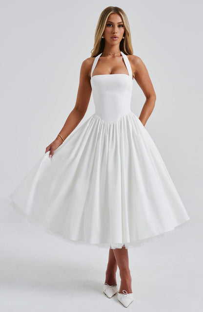 Cressida | Square Halter Midi Dress