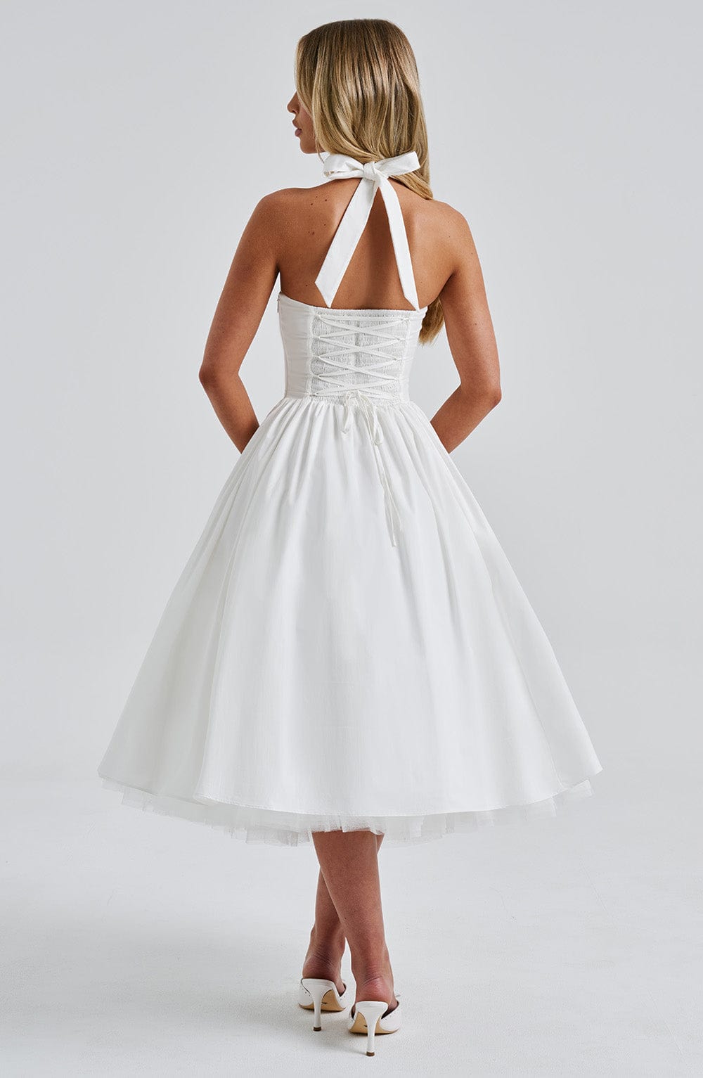 Cressida | Square Halter Midi Dress