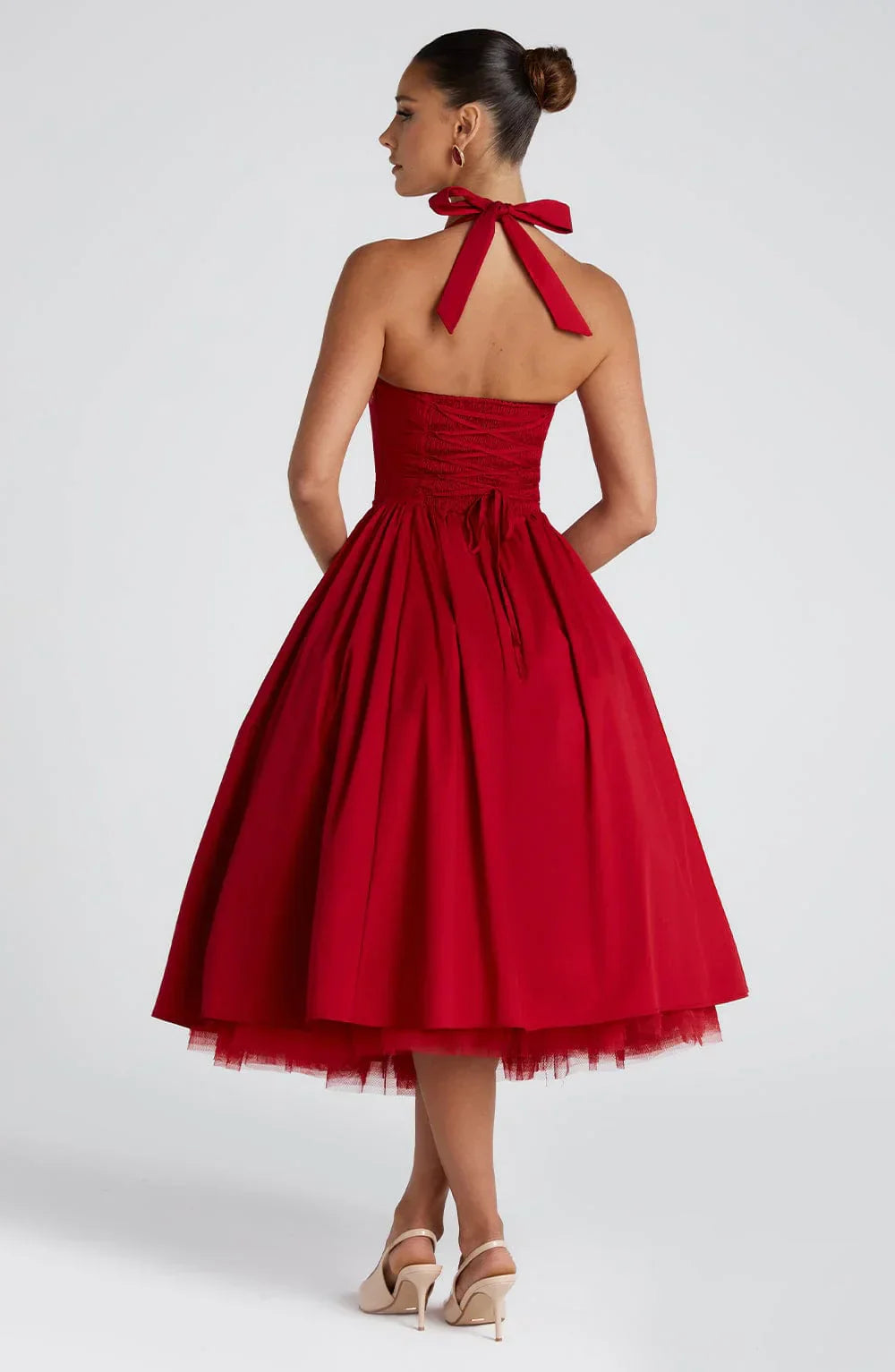 Cressida | Square Halter Midi Dress