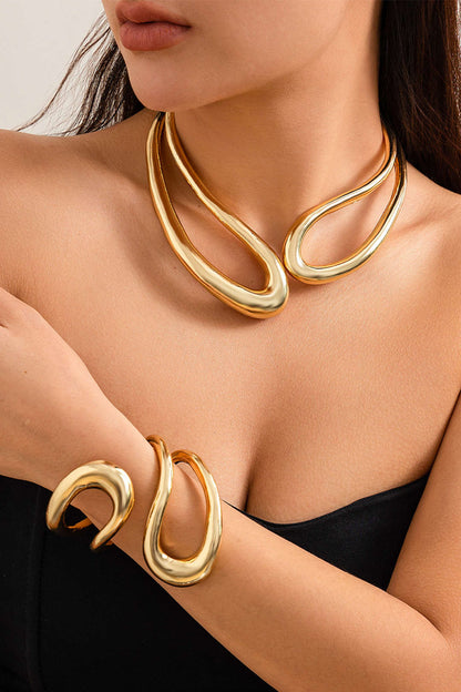 Cut Out Asymmetrical Necklace - Lora Toronto