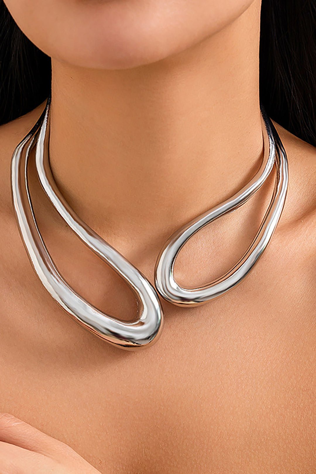 Cut Out Asymmetrical Necklace - Lora Toronto