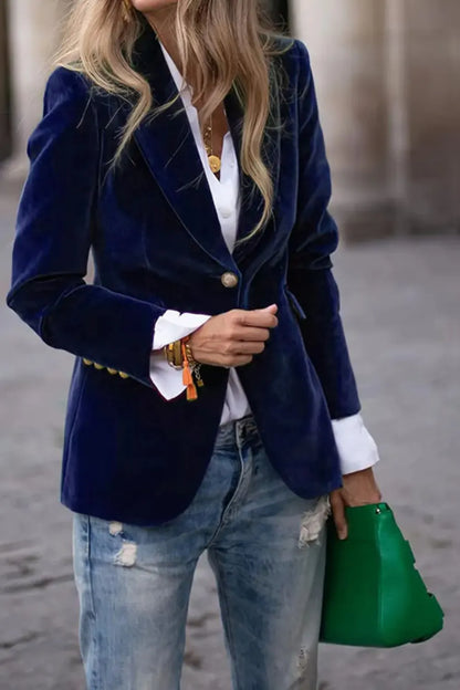 Vivienne | One-Button Lapel Collar Blazer