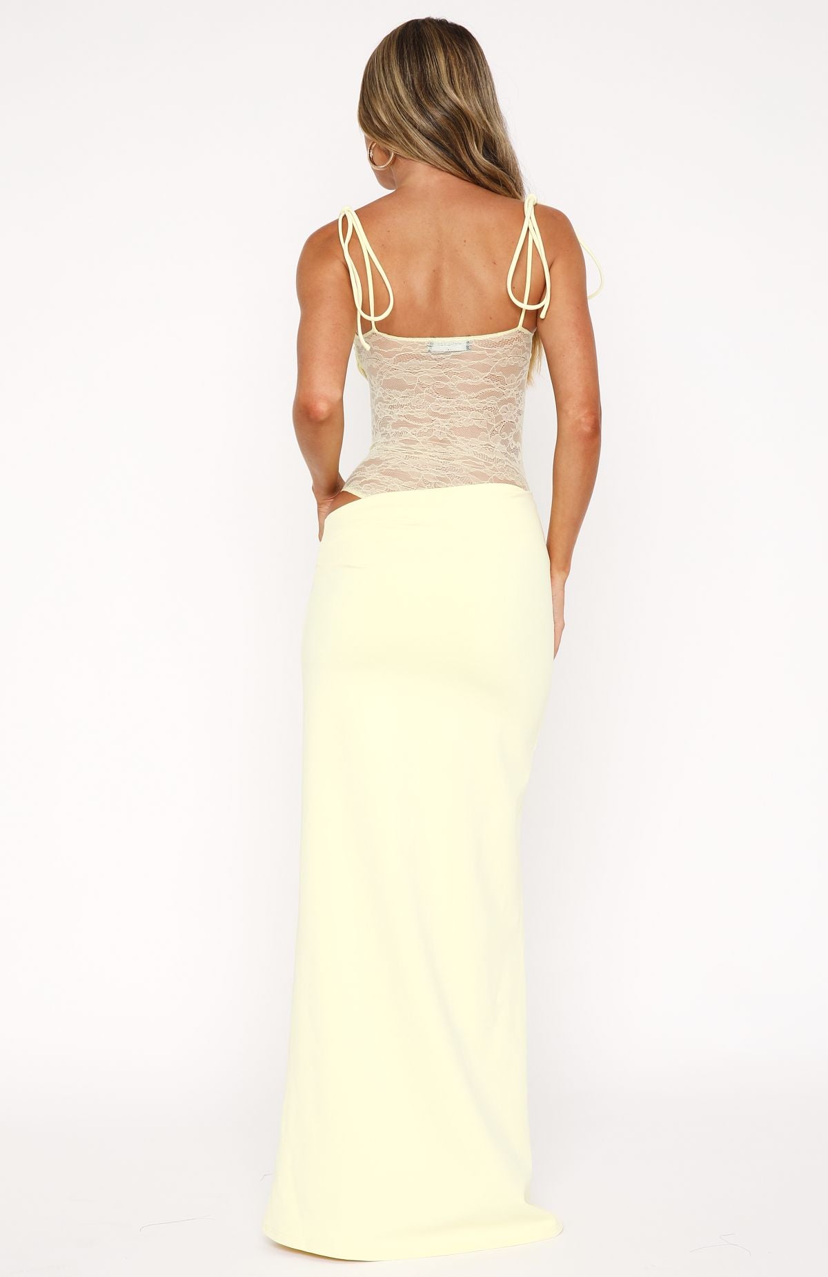 Delilah | Lace Cut - Out Maxi Dress - Lora Toronto