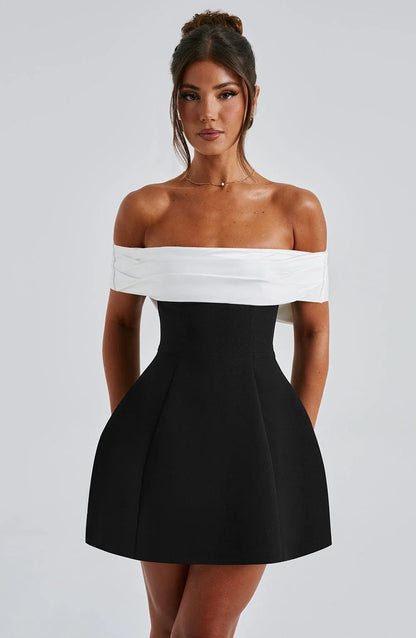 Noir | Romantic Modern Mini Dress