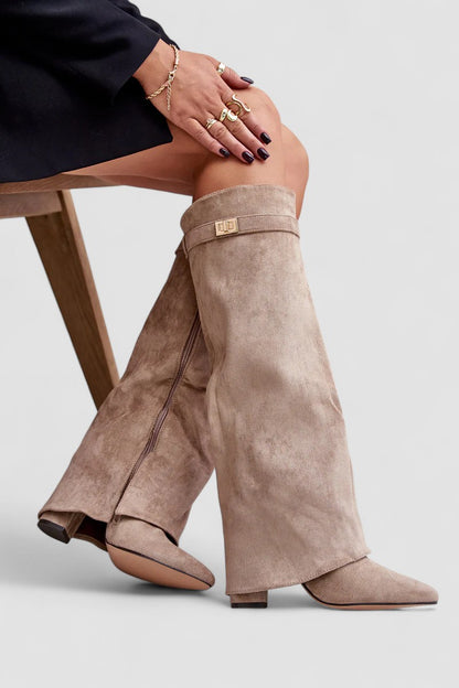 Celestine | Fold-Over Suede Boots