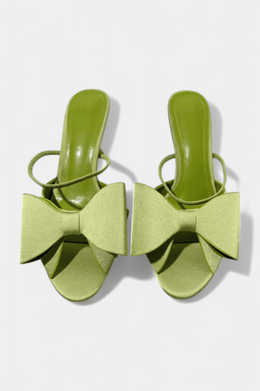Faux Leather Butterfly Pointed Heels - Lora Toronto