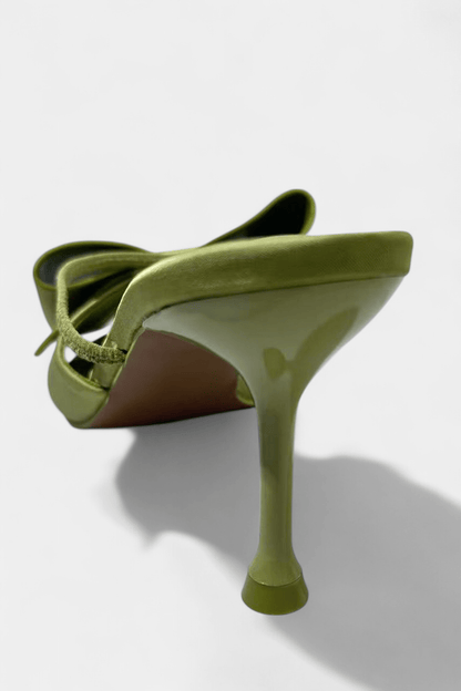 Faux Leather Butterfly Pointed Heels - Lora Toronto
