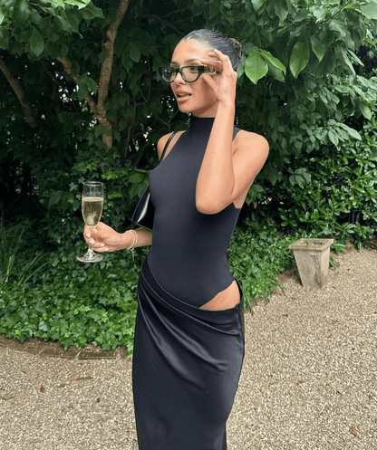 Faye | Asymmetrical Maxi Dress - Lora Toronto