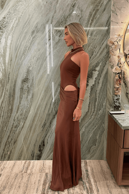 Faye | Asymmetrical Maxi Dress - Lora Toronto