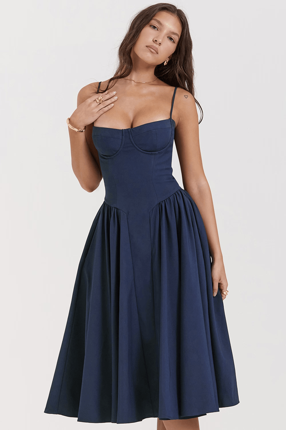 Felicity | Corset Midi Dress - Lora Toronto
