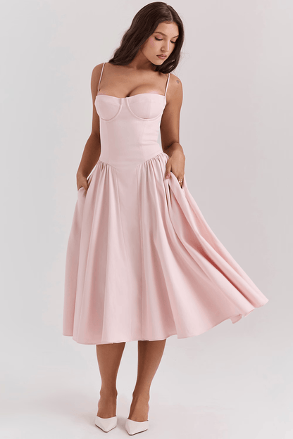 Felicity | Corset Midi Dress - Lora Toronto