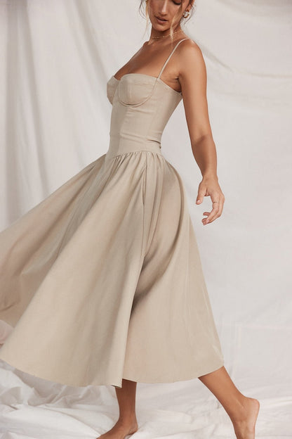 Felicity | Corset Midi Dress - Lora Toronto