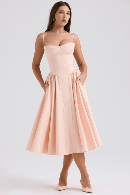 Felicity | Corset Midi Dress - Lora Toronto