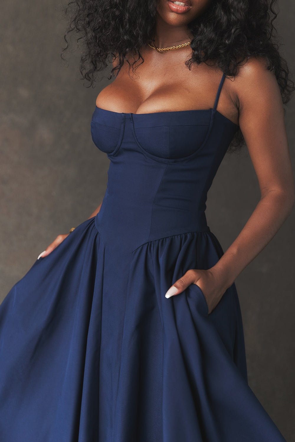 Felicity | Corset Midi Dress - Lora Toronto