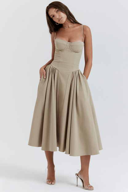 Felicity | Corset Midi Dress - Lora Toronto