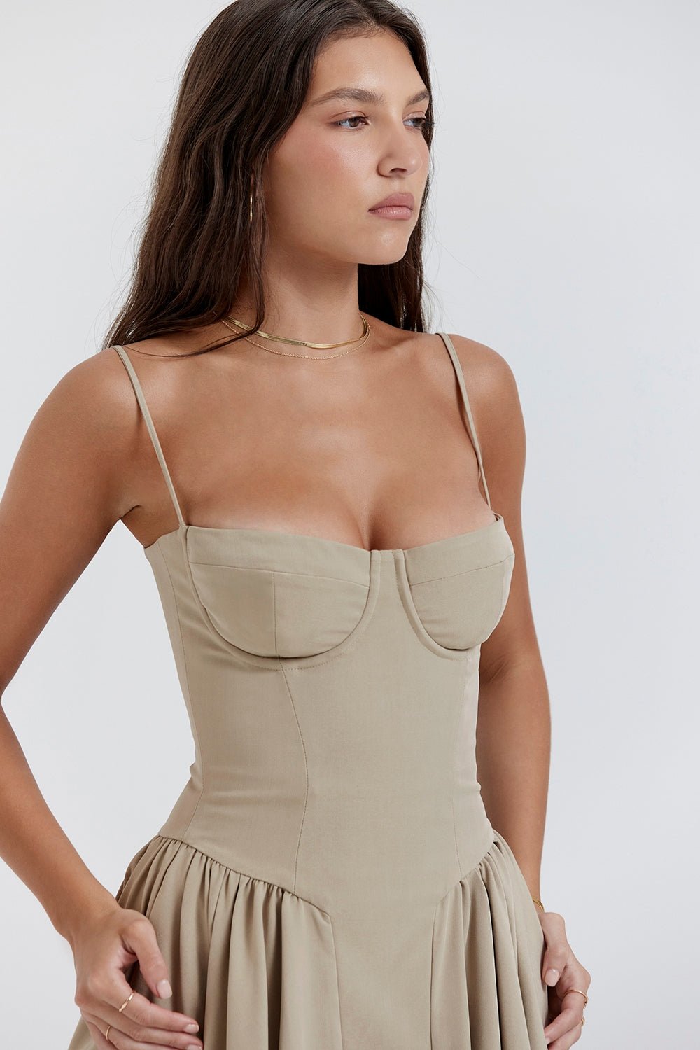 Felicity | Corset Midi Dress - Lora Toronto
