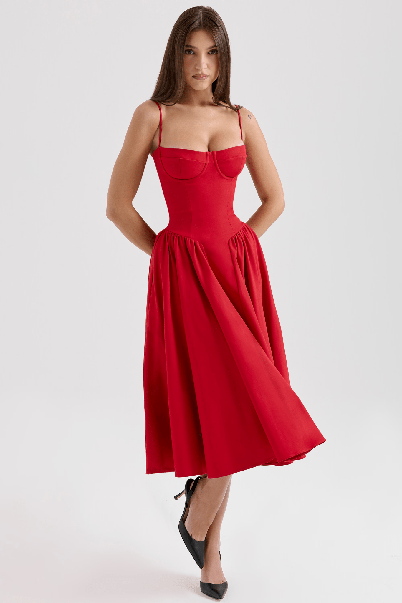 Felicity | Corset Midi Dress - Lora Toronto