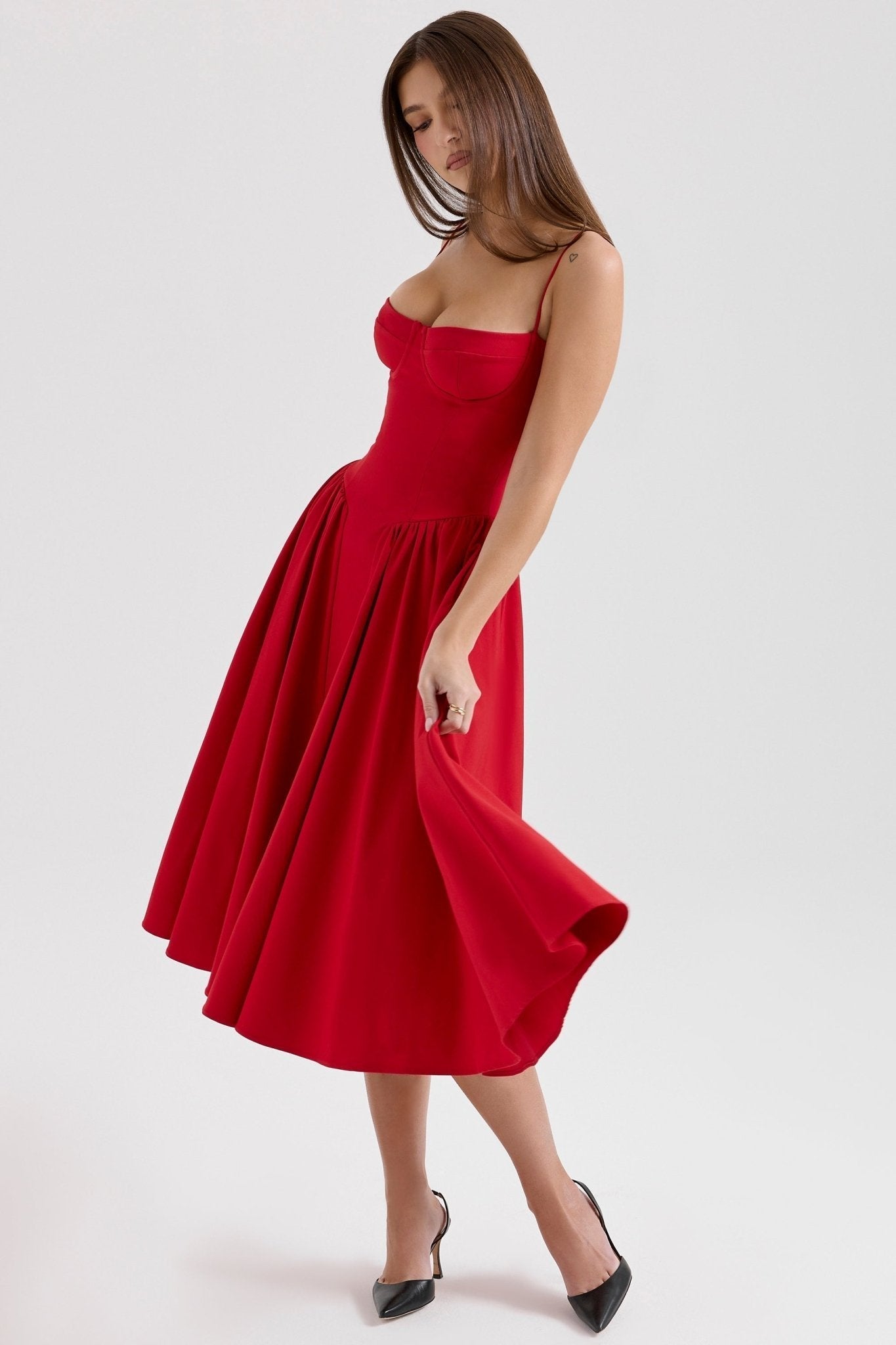 Felicity | Corset Midi Dress - Lora Toronto