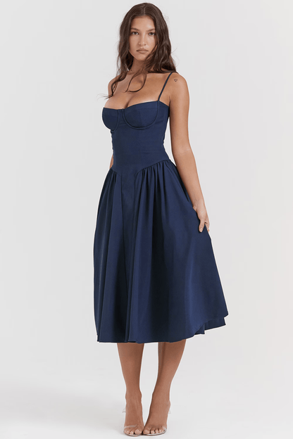Felicity | Corset Midi Dress - Lora Toronto