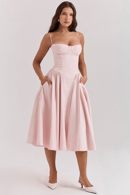 Felicity | Corset Midi Dress - Lora Toronto