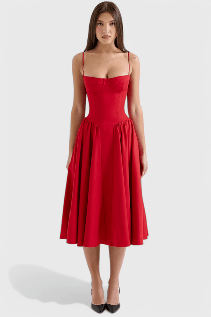 Felicity | Corset Midi Dress - Lora Toronto