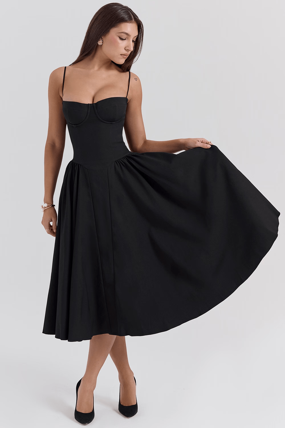 Felicity | Corset Midi Dress - Lora Toronto
