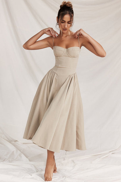 Felicity | Corset Midi Dress - Lora Toronto