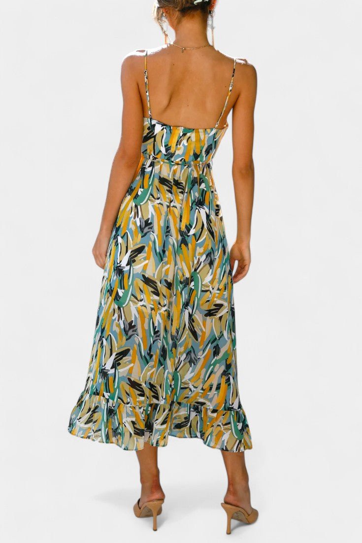 Fiona | Vibrant Print Midi Dress - Lora Toronto