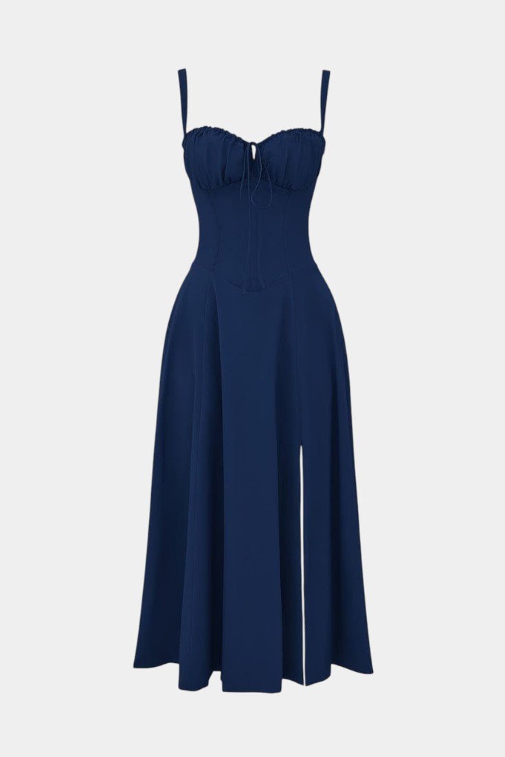 Flora | Corset A - Line Midi Dress - Lora Toronto