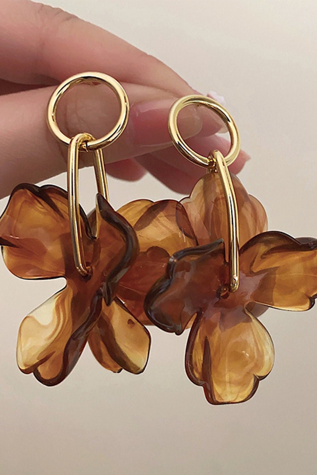 Flower Pendant Earrings - Lora Toronto
