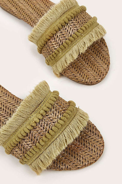 Fringe Slippers - Lora Toronto