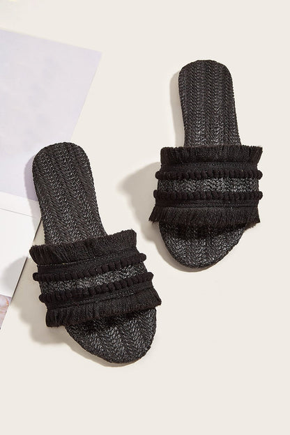 Fringe Slippers - Lora Toronto