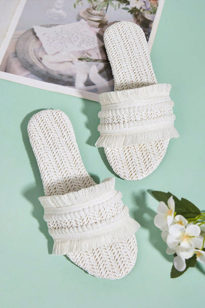 Fringe Slippers - Lora Toronto