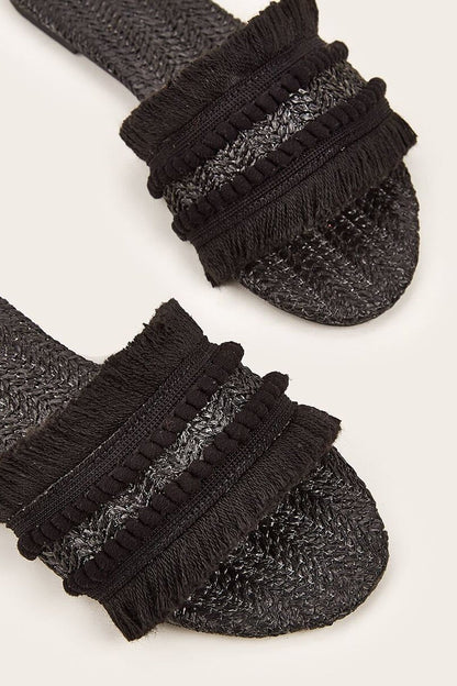 Fringe Slippers - Lora Toronto