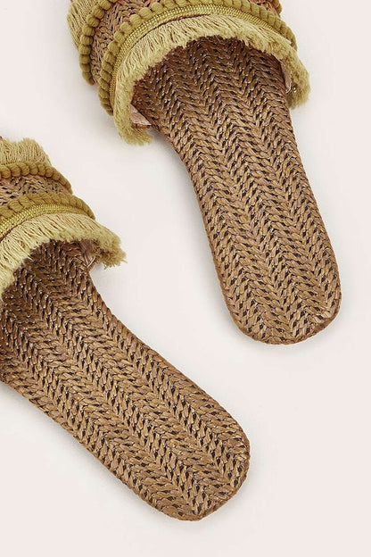 Fringe Slippers - Lora Toronto