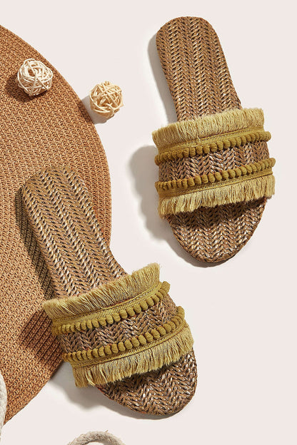 Fringe Slippers - Lora Toronto