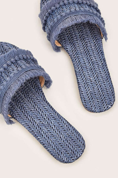 Fringe Slippers - Lora Toronto