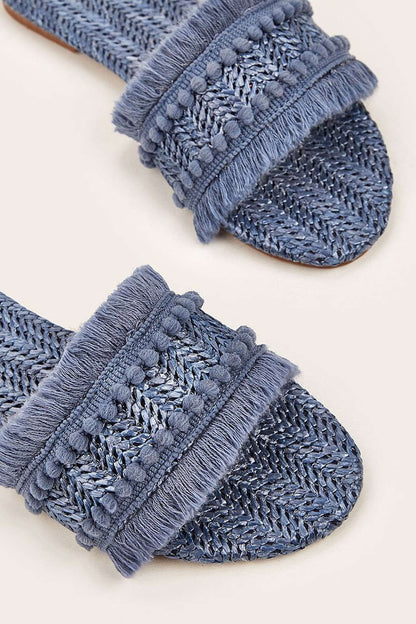 Fringe Slippers - Lora Toronto