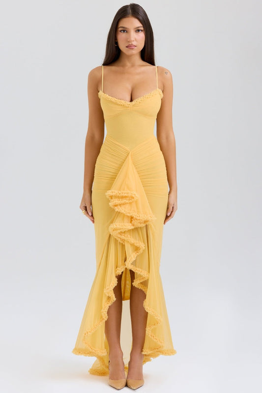 Gabbi | Ruffled Maxi Dress - Lora Toronto