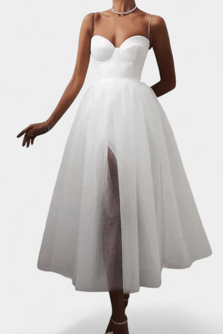 Giselle | Elegant Tulle Maxi Dress - Lora Toronto